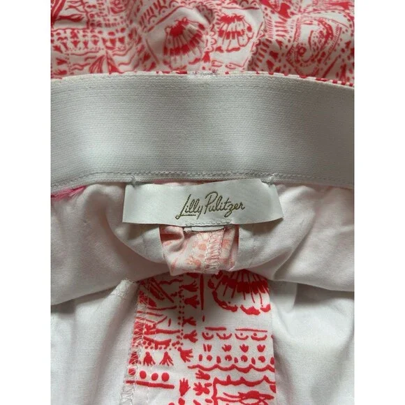 Lilly Pulitzer Gretchen High Rise 5” Shorts Red – Size Medium - Picture 3 of 4